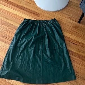 Green pleather skirt